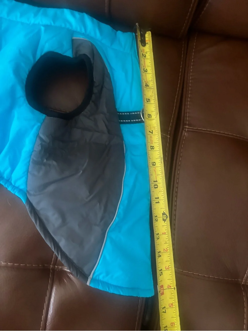 Blue and Gray Quilted Pet Vest